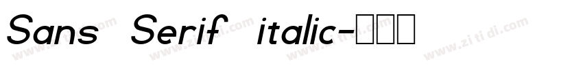 Sans Serif italic字体转换 Sans Serif italic字体转换